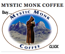 Mystic Monk Coffee Ad